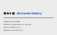 painting, art, job, Blue and Black Gallery Business Card Template
