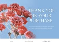 gratitude, thanks, grateful, Blue Pink Floral Business Thank You Card Template