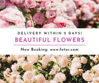 sales, promotion, ads, Minimalism Flower Shop Ad Facebook Post Template