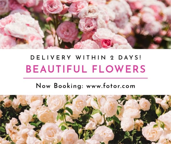 Minimalism Flower Shop Ad Facebook Post