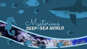 ocean, sea, marine, Underwater Banner Youtube Channel Art Template