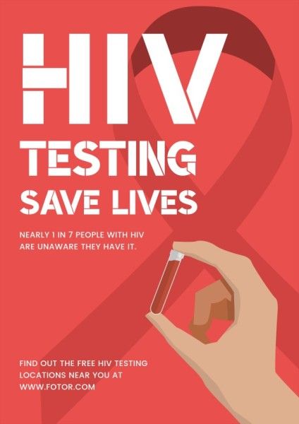 health, save lives, aids, HIV Testing Flyer Template