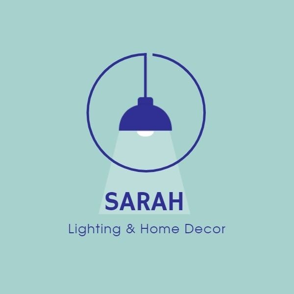 logo, homeware, house, Blue Home Lighting Icon ETSY Shop Icon Template