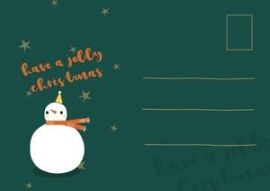 xmas, festival, holiday, Christmas Snowmen Postcard Template