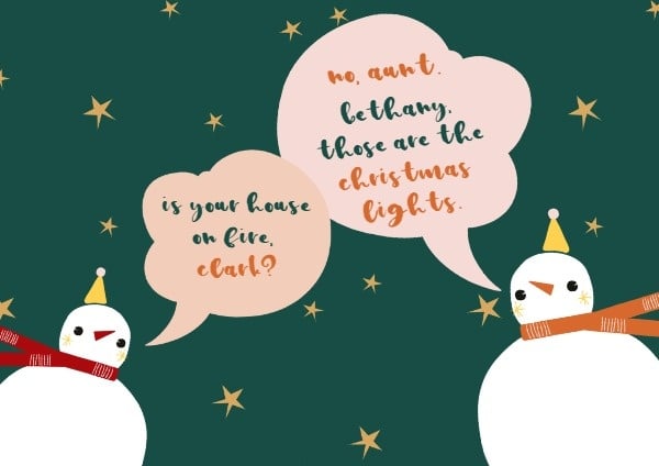 Christmas Snowmen Postcard
