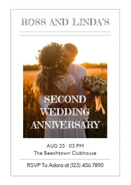 anniversary, ceremony, engagement, White Magazine Cover Style Wedding Invitation Template