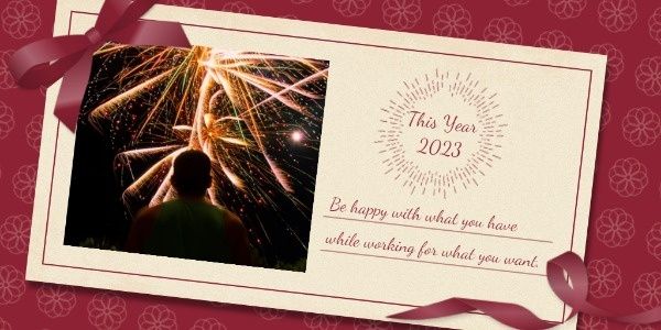 holiday, greeting, christmas, New Year Fireworks Wishes Twitter Post Template