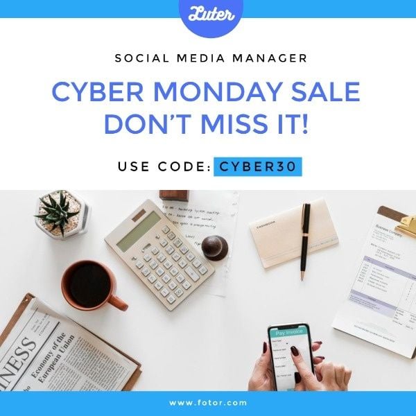 cyber monday, software, class, Black Friday Discount Coupon Instagram Post Template