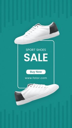 Green Simple Modern Sports Shoes Sale Instagram Story