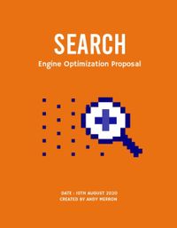 cute, digital, internet, Orange Simple Search Engine Optimization Proposal Template