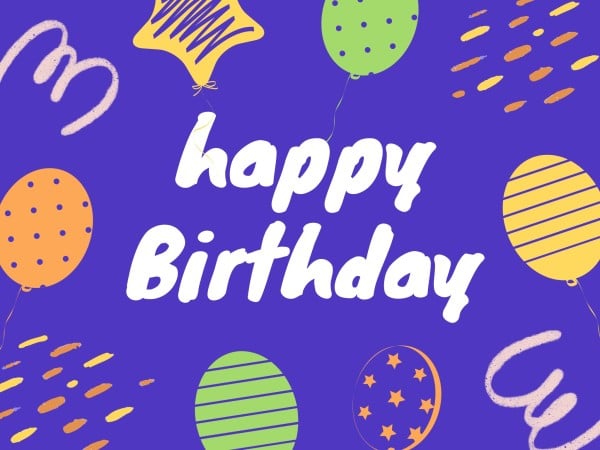 Purple 15th Birthday Celebrate Card