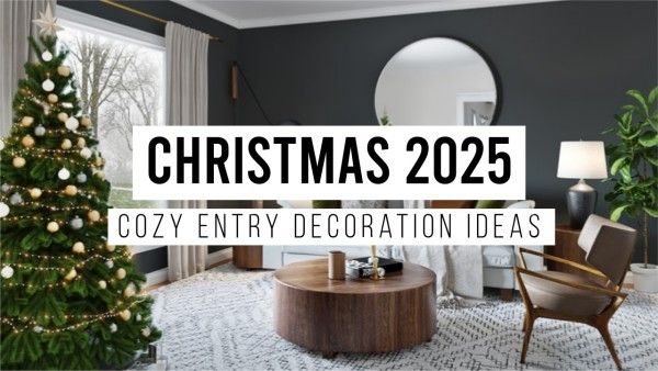 xmas, holiday decoration, holiday, Cozy Room Makeover Christmas Decoration Youtube Thumbnail Template
