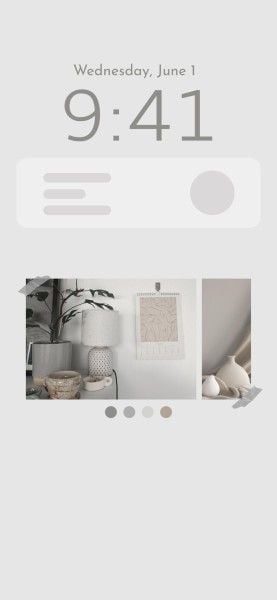 lock screen, ios16, clean, White And Gray Minimalist Moodboard Photo Collage Phone Wallpaper Template