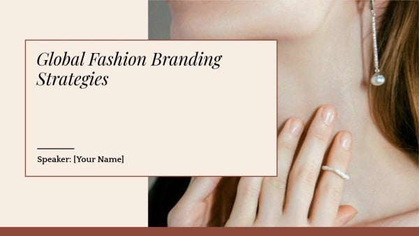 Beige Modern Fashion Marketing Presentation