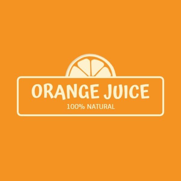 drink, water, badge, Yellow Orange Juice Stand Logo ETSY Shop Icon Template