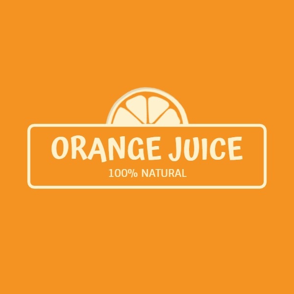 Yellow Orange Juice Stand Logo ETSY Shop Icon