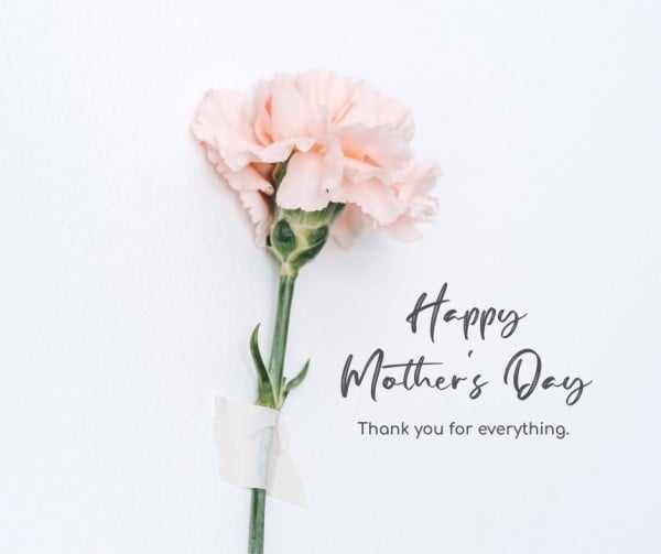 White Minimalist Happy Mother's Day Facebook Post