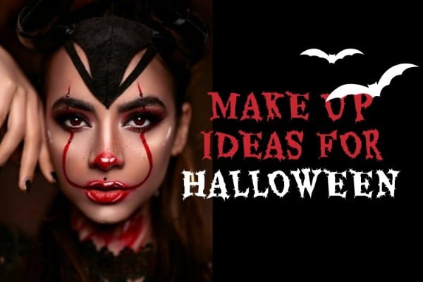 Black Halloween Makeup Blog Title