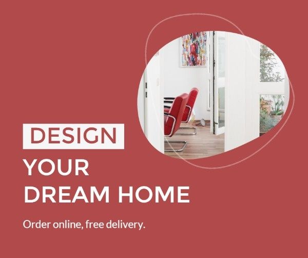 facebook ad, advertisement, ads, Design Your Dream Home Facebook Post Facebook Post Template