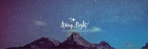 star night, star sky, journey, Starry Night Twitter Cover Template