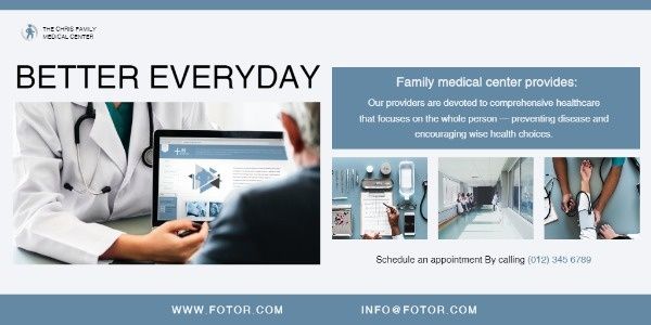 hospital, service, medical, Blue Recovery Center Ads Twitter Post Template