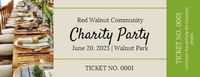 Simple Charity Dinner Party Ticket