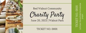 charity party, fundraising, fundraiser, Simple Charity Dinner Party Ticket Template