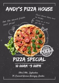 restaurants, discounts, specials, Pizza Special Offer Poster Template