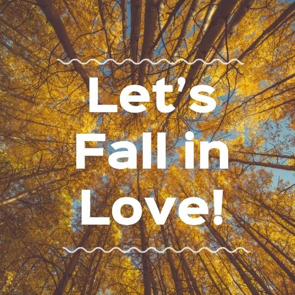 social media, life, season, Yellow Autumn Landscape Instagram Post Template