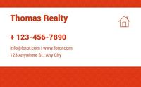 house, home, property, Red Simple Real Estate Business Card Template