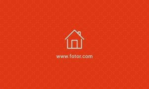house, home, property, Red Simple Real Estate Business Card Template