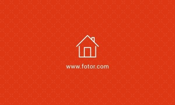 house, home, property, Red Simple Real Estate Business Card Template