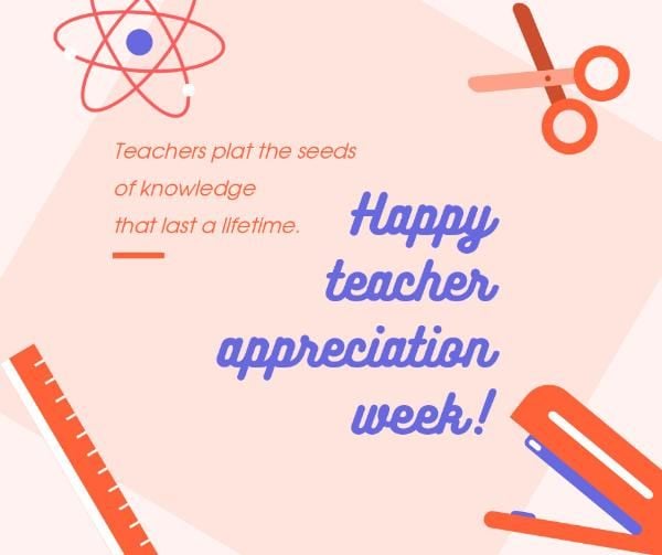 teachers, teacher appreciation, greeting, Teacher's Day Appreciation Card Facebook Post Template
