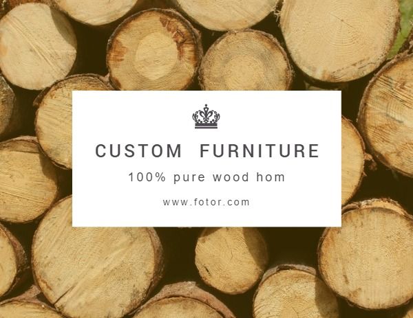retail, commercial, wood, Custom Furniture  Label Template