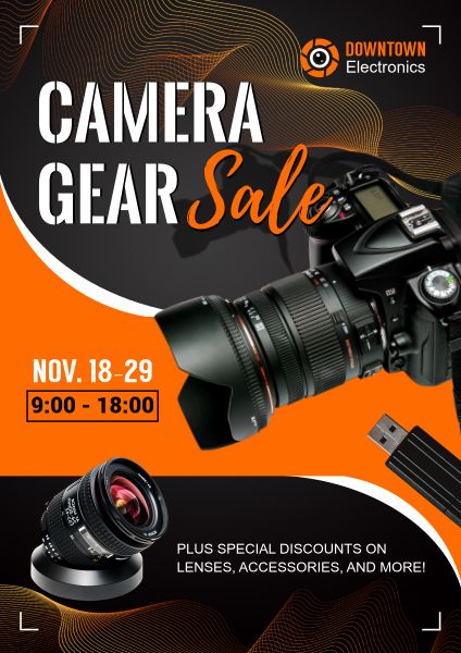 Cool Camera Gear Sale Poster