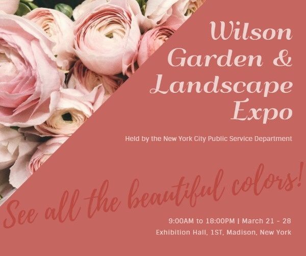 flower expo, exhibition, landscape, Garden Expo Facebook Post Template