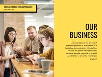 designer, designers, graphic design, Simple Yellow Company Competition Digital Marketing Approach Presentation 4:3 Template