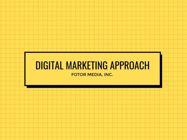 Simple Yellow Company Competition Digital Marketing Approach Presentation Presentation 4:3