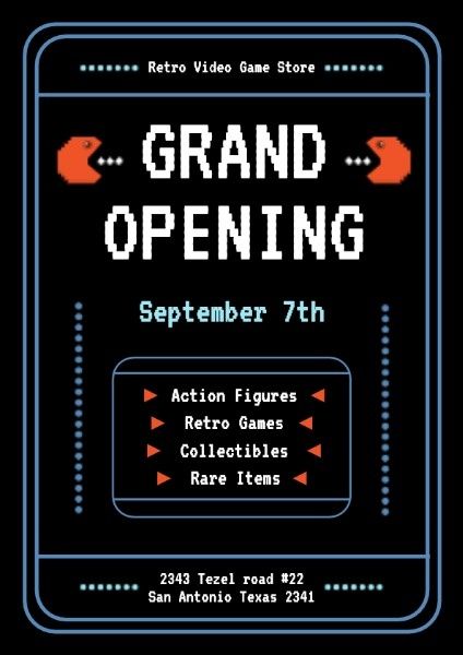 Black Video Store Grand Opening Flyer