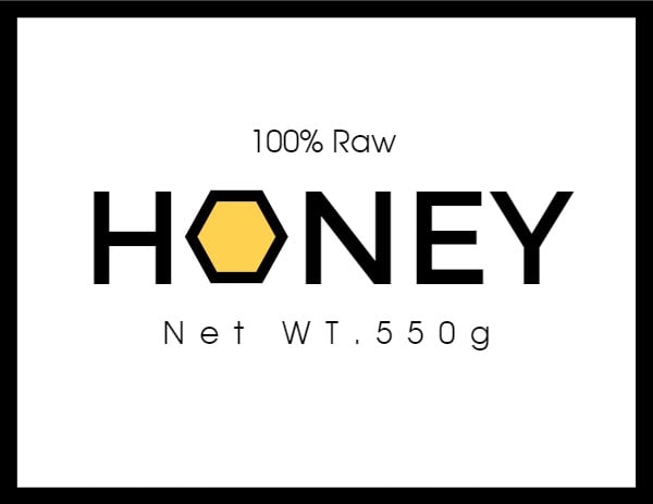 Raw Honey Sale Label