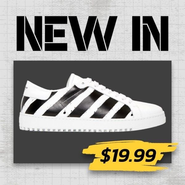 sale, promotion, price tag, Dark Gray Fashion Sports Shoes New In Product Photo Template