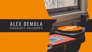 jazz, play, retro, Orange Vintage Music Production Channel Youtube Channel Art Template