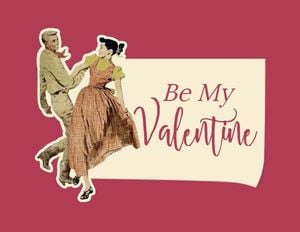 Be My Valentine Vintage Label Label
