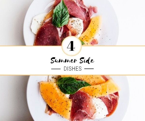 food, cooking, recipe, Summer Side Dishes Facebook Post Template