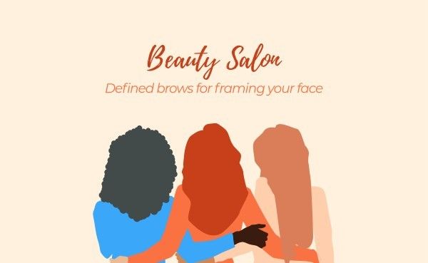 beauty salon, hair salon, hairdressing, Illustration Simple Beauty And Salon Service Business Card Template