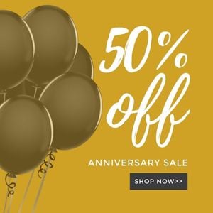 discount, promo, promotion, Anniversary Sale Instagram Ad Template
