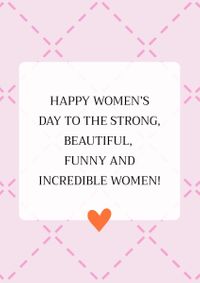 Pink Quote International Womens Day Poster