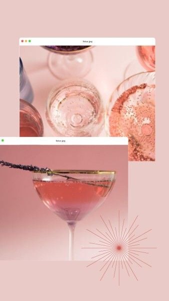 glass, ui digitalism, Pink Drink Photo Interface Mobile Wallpaper Template