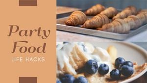 party food, restaurant, life hacks, Food Party Youtube Thumbnail Template
