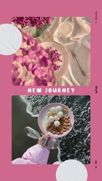 trip, life, travel, Pink New Journey Instagram Story Template